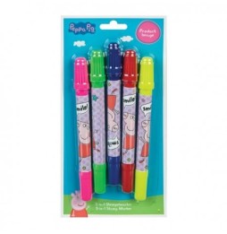 2-in-1 Stamp Markers Set, 5 pcs. Peppa Pig