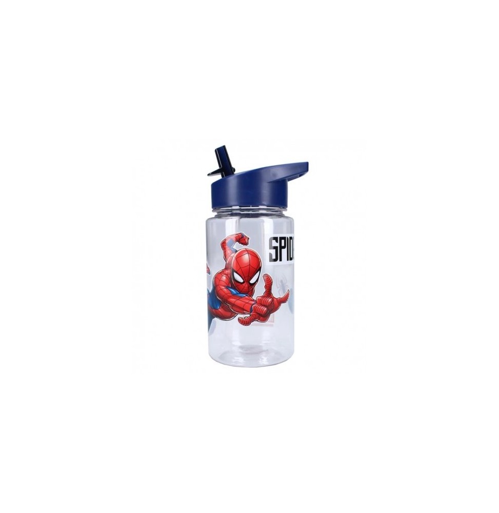 Spider-Man Kids Straw Bottle, 450 ml