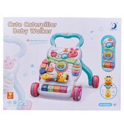 Ride-on Push Toy with Microphone and Xylophone for Kids