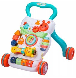 Ride-on Push Toy with Microphone and Xylophone for Kids