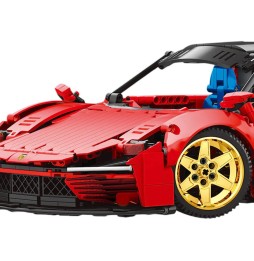 Red Sports Car Building Set 1958 Pieces