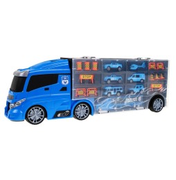 2-in-1 Police Truck with Storage for Kids 3+