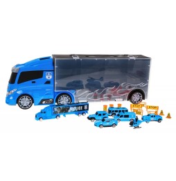 2-in-1 Police Truck with Storage for Kids 3+