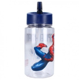 Spider-Man Kids Straw Bottle, 450 ml