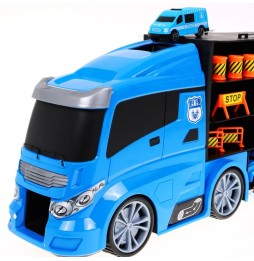 2-in-1 Police Truck with Storage for Kids 3+