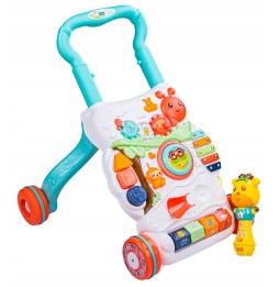 Ride-on Push Toy with Microphone and Xylophone for Kids