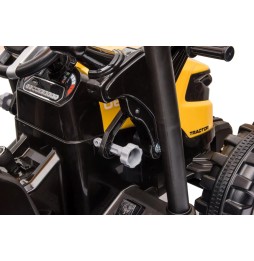 Mega tractor D68 cu remorcă galben pentru copii