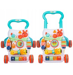 Ride-on Push Toy with Microphone and Xylophone for Kids