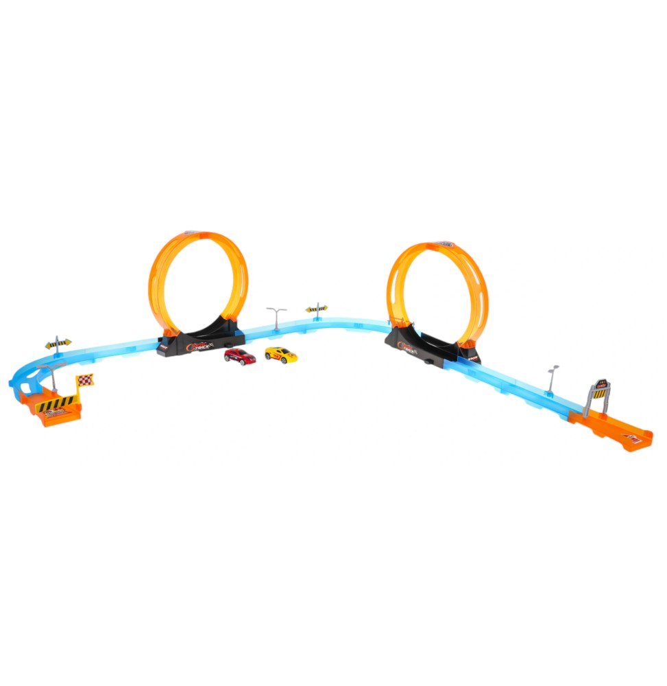 25-Piece Race Track with 360-Degree Loops for Kids