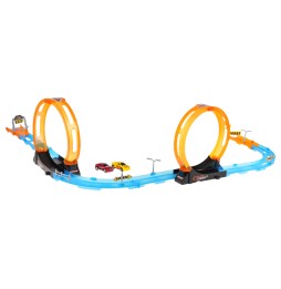 25-Piece Race Track with 360-Degree Loops for Kids