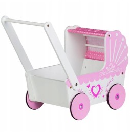 Wooden Doll Stroller with Canopy