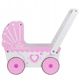 Wooden Doll Stroller with Canopy