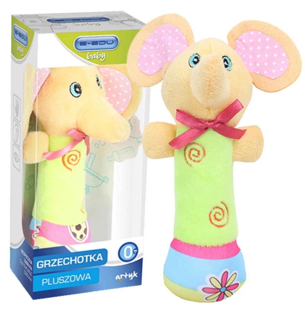 Plush Elephant Rattle E-Edu