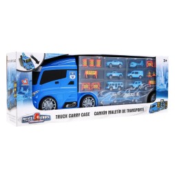 2-in-1 Police Truck with Storage for Kids 3+