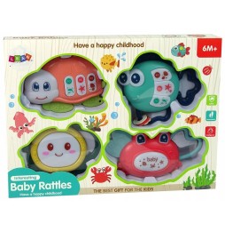 4 Piece Rattle Set for Kids