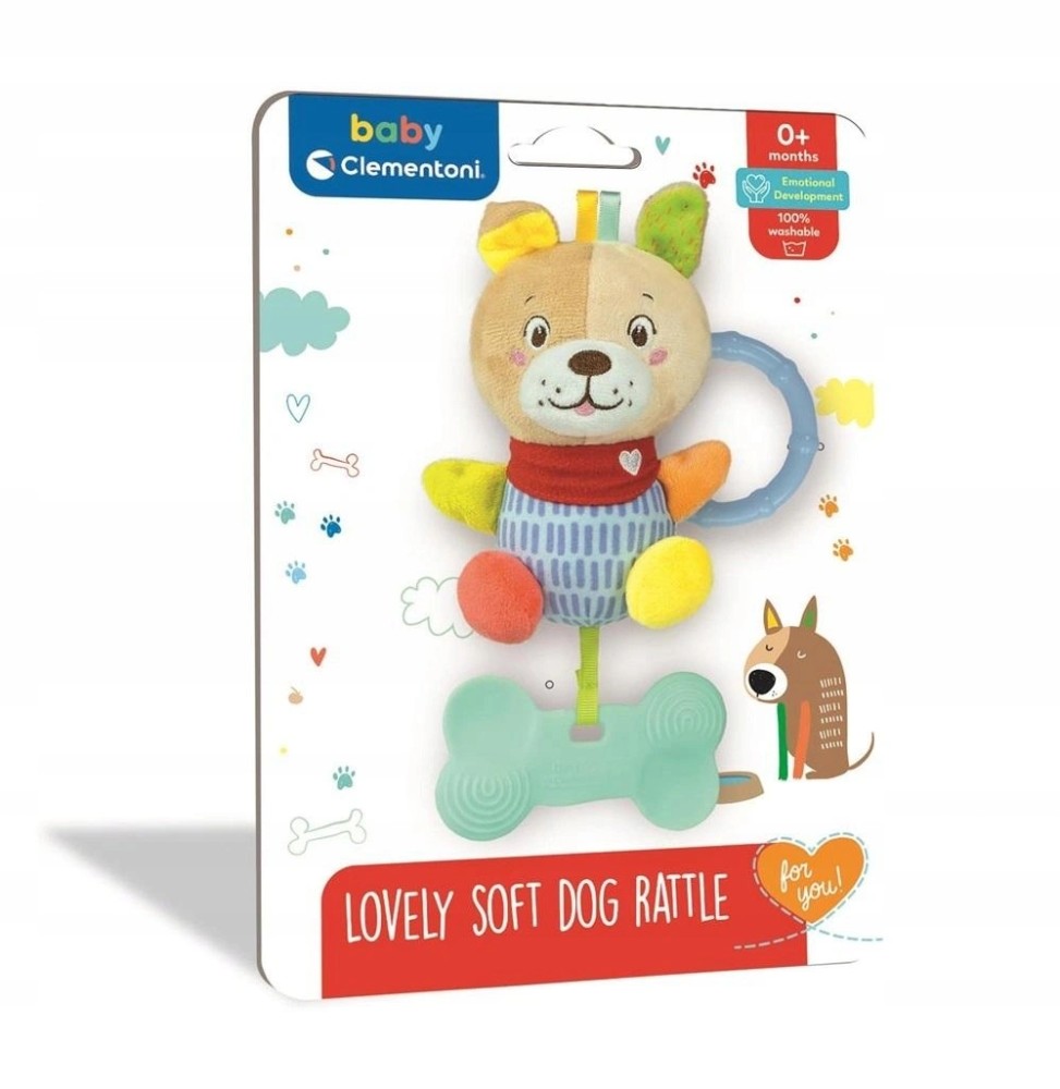 Soft Rattle Dog for Infants