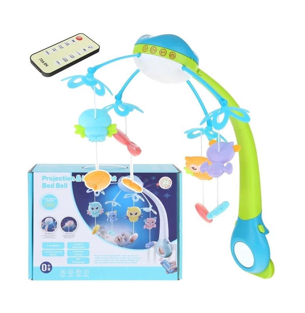 Blue Animal Projector Crib Mobile