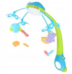 Blue Animal Projector Crib Mobile