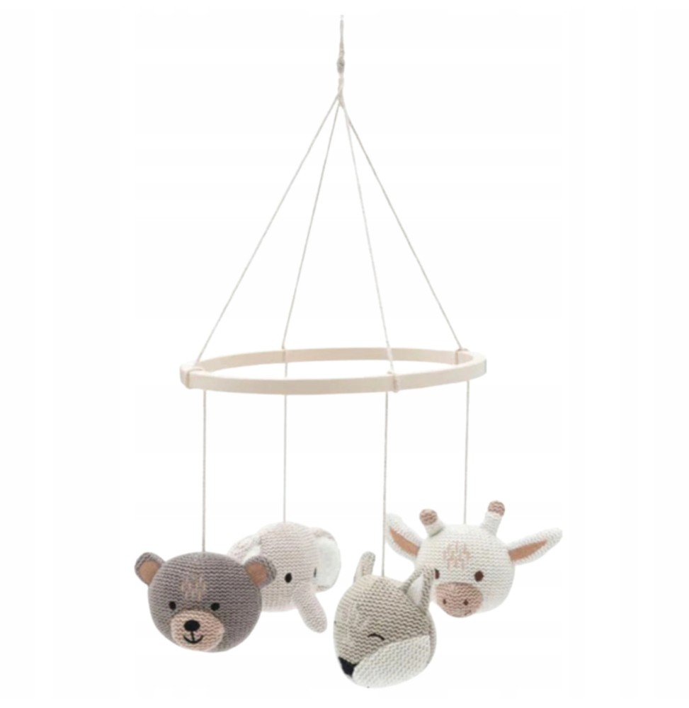 Jollein Crib Mobile with Wooden Animals