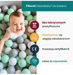 Meowbaby bazin uscat cu bile pătrat 7cm