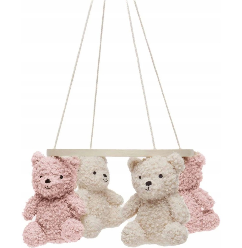 Baby Bear Crib Mobile Pink by Jollein