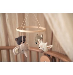 Jollein Crib Mobile with Wooden Animals