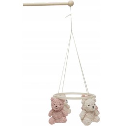 Baby Bear Crib Mobile Pink by Jollein