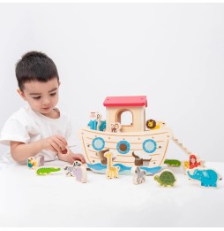 Wooden sorter in the shape of Noah's Ark