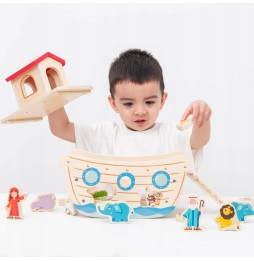 Wooden sorter in the shape of Noah's Ark