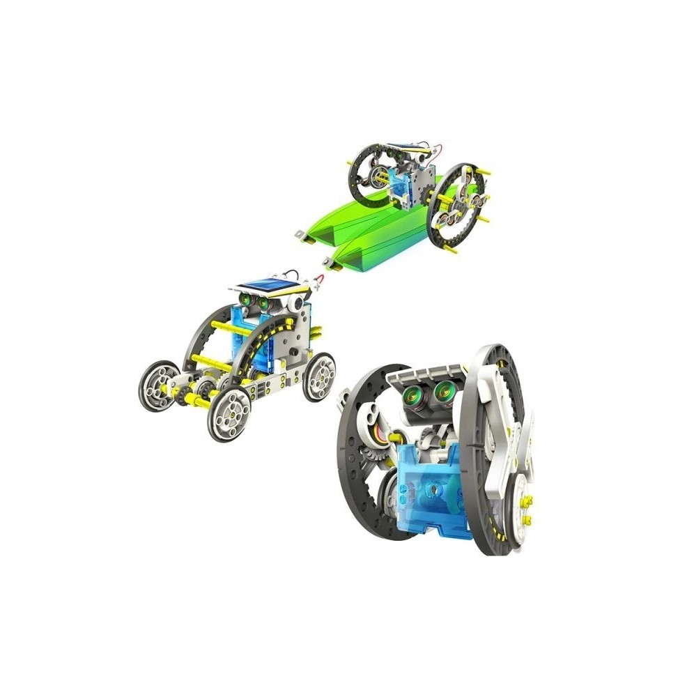 Vehicule și roboți solari 14in1 - set educativ