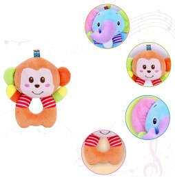 Soft Baby Rattles - Elephant and Monkey