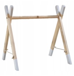 Wooden Baby Gym Stand Montessori White