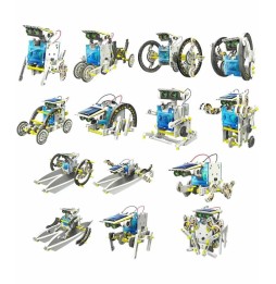 Vehicule și roboți solari 14in1 - set educativ