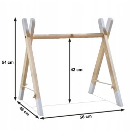 Wooden Baby Gym Stand Montessori White