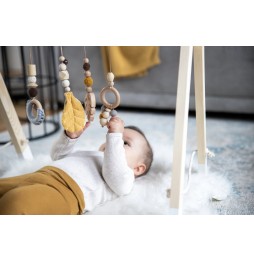 Wooden Baby Gym Stand Montessori White