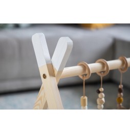 Wooden Baby Gym Stand Montessori White