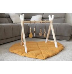 Wooden Baby Gym Stand Montessori White