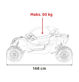 Vehicul buggy maverick turbo rr negru pentru copii