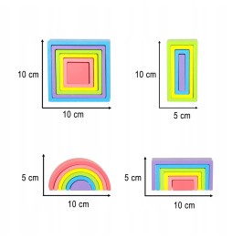 Cuburi din lemn puzzle Montessori