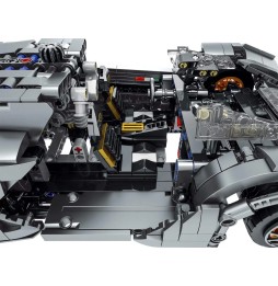 Sports Car Building Set Gray 1512 Pieces