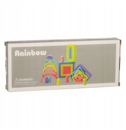 Cuburi din lemn puzzle Montessori