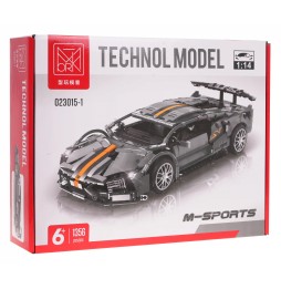 Building Blocks Sport Car Gray Set 1356 Pcs