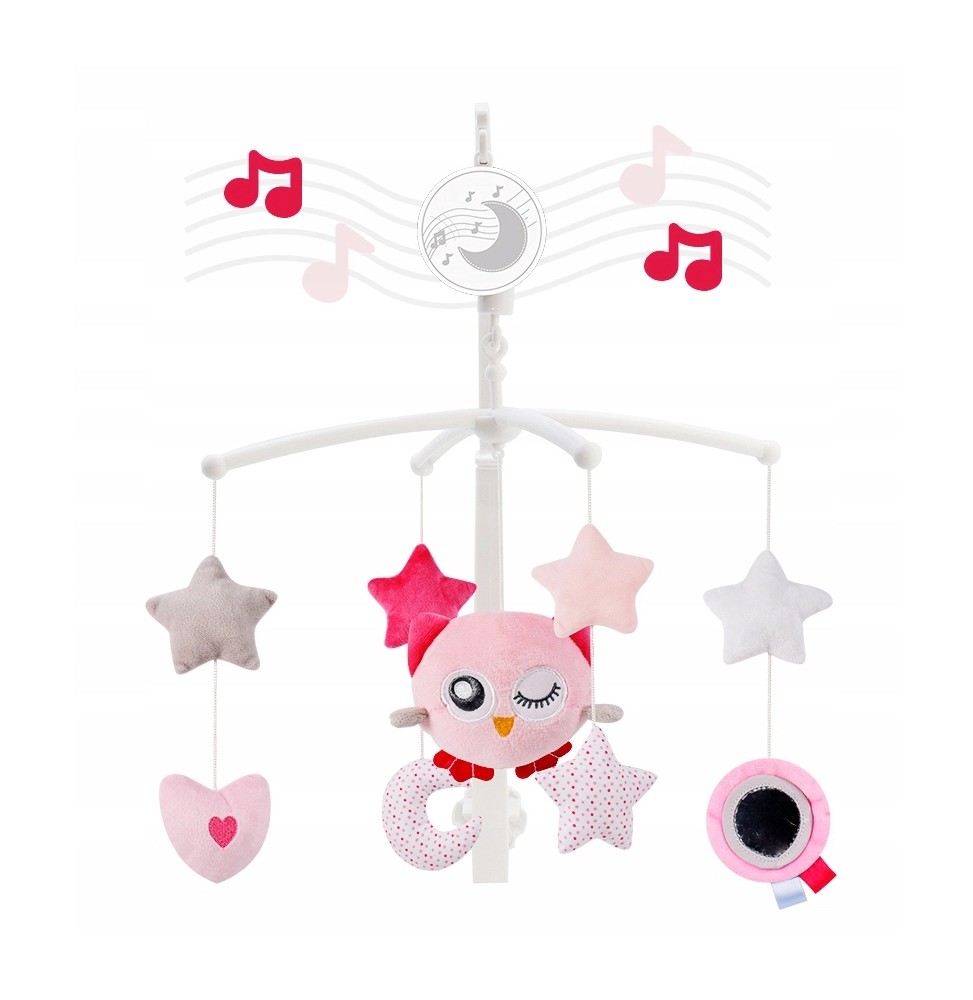 Crib Mobile with Music Box Pink Sun Baby