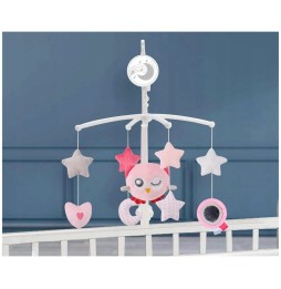 Crib Mobile with Music Box Pink Sun Baby