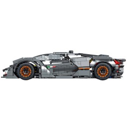 Sports Car Building Set Gray 1512 Pieces