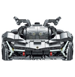 Sports Car Building Set Gray 1512 Pieces