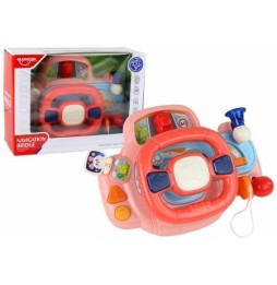 Interactive Pink Steering Wheel for Kids