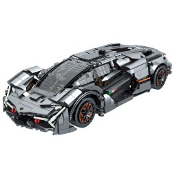 Sports Car Building Set Gray 1512 Pieces