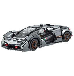 Sports Car Building Set Gray 1512 Pieces