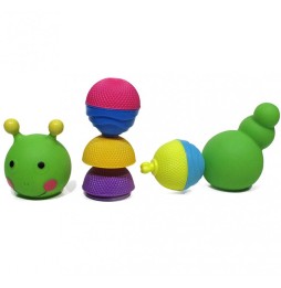 Sensory Caterpillar Blocks for Toddlers